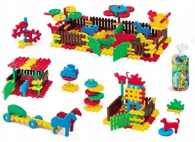 Produktbild von Marioinex Waffelblöcke Bauernhof 240 Teile