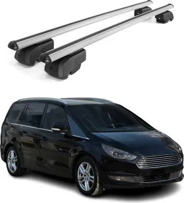 Image de Barres de toit Transversales pour Ford Galaxy 2015-2023 Aluminium Gris ABE
