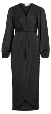 Productafbeelding van Vila jurk voor dames, model VIRAVENNA, maxi-jurk met V-hals
