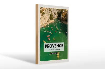 Produktbild von Holzschild Reise 20x30cm Provence cote d'azur France