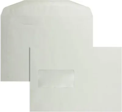 Produktbild von Kuvertierhüllen C5 75g/qm gummiert Fenster VE=500 Stück grau