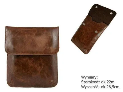 Obrázek produktu pro inny Pouzdro na tablet z ekologické kůže hnědé 11"