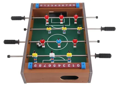 Produktbild von Kinder-Tischfußball-Spielset mit 2 Bällen, interaktiver 4-Reihen-Fußball für Erwachsene