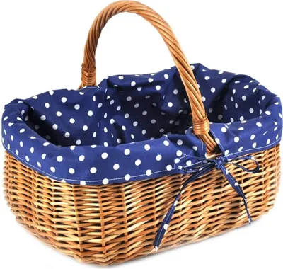 Produktbild von MyBer® Korb Rattankorb Weidenkorb Einkaufskorb Picknickkorb Tragekorb Vollweide K12-014-SBW