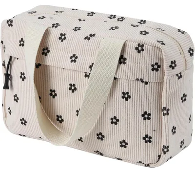 Productafbeelding van Kulturtas dames, groot, beige, 30x20x10cm. Ideaal als make-up tas of toilettas