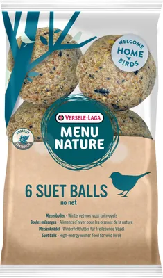Produktbild von Versele Laga 6 Fettkugeln für Wildvögel - ohne Netz - 540g Winterfutter