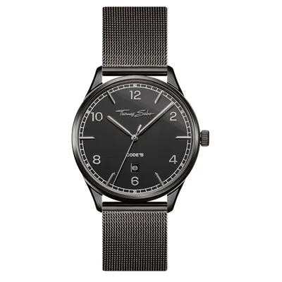 Produktbild von Uhr Code TS schwarz für Damen und Herren von Thomas Sabo