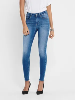 Produktbild von Only Blush Life Mid Waist Skinny Ankle Raw Rea12187 Jeans Blau M / 32 Frau Blau M