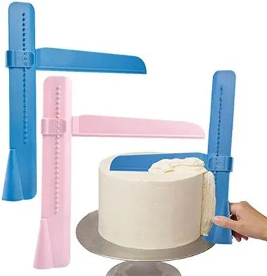 Immagine prodotto di Set di spatole flessibili per glassare torte - 2 pezzi - Utensili da pasticceria professionali