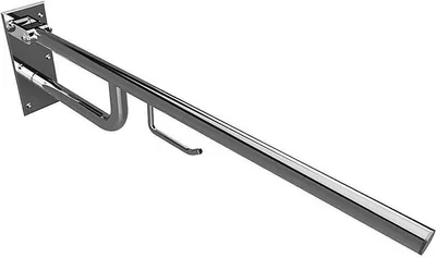 Produktbild von BELP Stützklappgriff mit Toilettenpapierhalter Edelstahl poliert 100x250x850 mm, 120 kg Traglast für Bad & WC >> zum Bohren