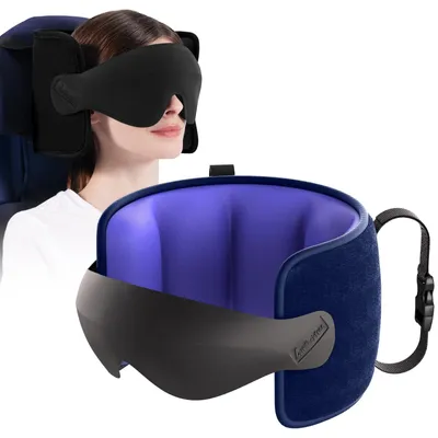 Obrázek produktu pro Ergonomický cestovní polštář s opěrkou hlavy a maskou na spaní