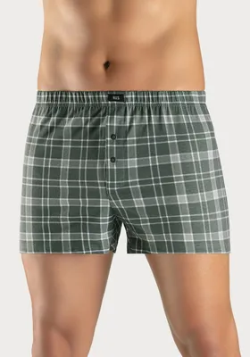 Produktbild von H.I.S. Boxer Boxershorts für Herren 2 -teilig salbei / Karo Größe L