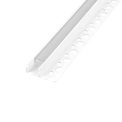 Obrázok produktu pre MasterLED LED montážny profil z PVC, biely, 2 m, priehľadný, pre sadrokartónové konštrukcie, LED pásiky do 12 mm, príslušenstvo 33 x 12 mm