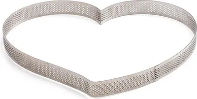 Produktbild von Herz-Auflaufform aus Edelstahl 24x22x3,5cm Microforata perforiert