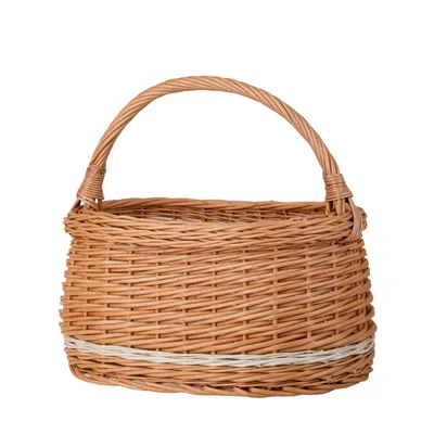 Productafbeelding van Mand/geschenkmand van wilg, 41x28 cm, hoogte 19/37 cm