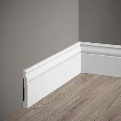 Produktbild von PROVISTON | Sockelleiste Polystyrol | 12 x 94 x 2000 mm | Weiß | Kunststoff