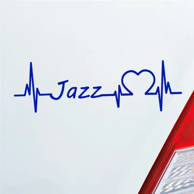 Produktbild von Auto Aufkleber Jazz Puls Herzschlag 19x6 cm Dunkelblau Sticker Heckscheibenaufkleber