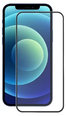 A screen protector for an iPhone 12 is shown on a white background.