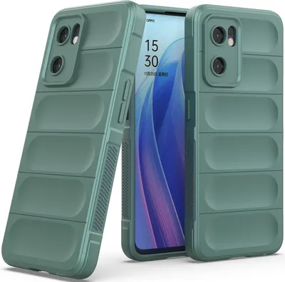 Produktbild von OPPO Reno7 5G Hülle, Weich TPU Silikon Stossfest Anti-rutsch Schutzhülle für OPPO Reno7 5G Grün