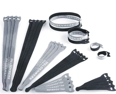 Produktbild von Klettkabelbinder Kabelbinder Set wiederverwendbar schwarz Heldenwerk Kabelset