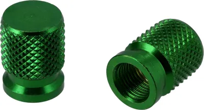 Produktbild von Set: 2x Ventilkappe "High", Grün eloxiert