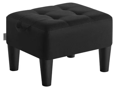 Immagine prodotto di Pouf nero - Poggiapiedi - 150 kg - 40 x 32 x 26 cm