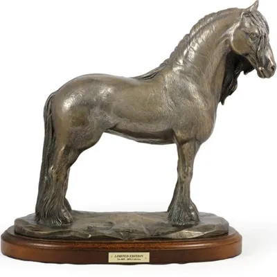 Immagine prodotto di Cavalla frisona - statua di cavaliere, sagoma di cavallo su legno, prestigioso premio nel concorso del marchio Art-Dog