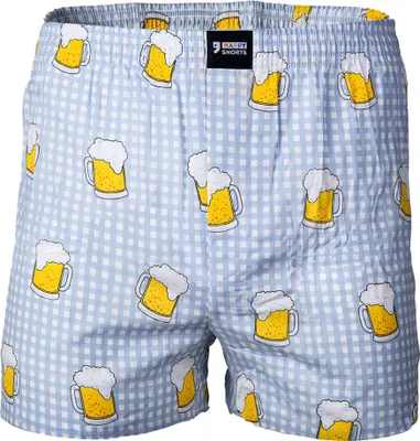 Produktbild von Happy Shorts Herren Webboxershorts - American Style, Baumwolle, gemustert Bier M
