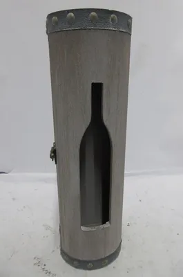 Image de GILDE Weinflaschenkiste, "Vin", Weinflaschenmotiv, Holz, grau, VE 6, L. 9,5 cm, B. 10 cm, H. 35 cm