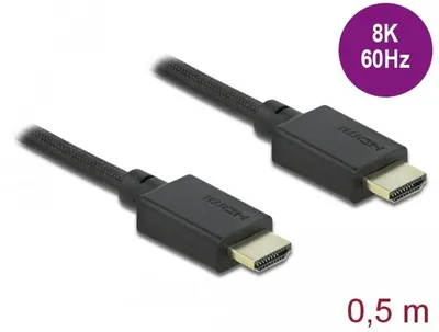Image de DeLOCK 85386 Câble HDMI 0,5 m HDMI type A (standard) noir (85386)