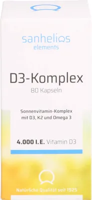 Immagine prodotto di Sanhelios Complesso vitaminico solare di vitamina D3 con K2 80 St
