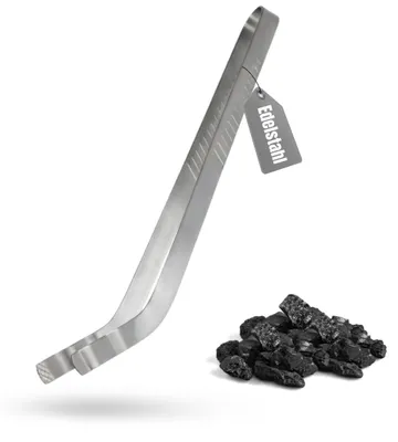 Zdjęcie produktu dla Szczypce do grillowania ze stali nierdzewnej – wysokiej jakości szczypce kuchenne o długości 35 cm – metalowe szczypce do grillowania, gotowania i serwowania – srebrne