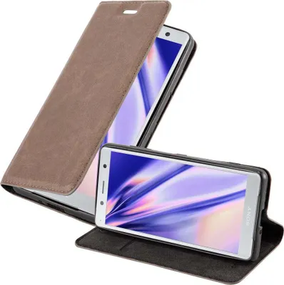 Obrázok produktu pre Cadorabo puzdro pre Sony Xperia XZ2 ochranné puzdro v hnedej farbe puzdro na mobilný telefón kryt magnetické zatváranie
