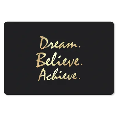 Produktbild von MuchoWow® Mauspad Mousepad Zitat - Traum - Schwarz - Gold 27x18 cm - Mousepads - Maus Mat - Pad - Mausunterlage - Büroartikel - Desk Matten