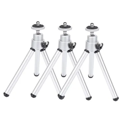 Obrázok produktu pre 3PCS hliníkovej zliatiny Strieborný sporák Smalt Mini Anti-Shake teleskopický statív
