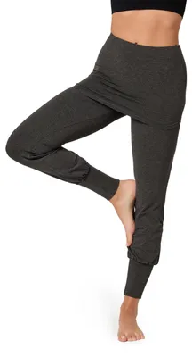 Produktbild von Bellivalini Damen Yogahose mit Rock Lang Bequeme Yoga Hose BLV50-275 (Dunkelmelange, XS)