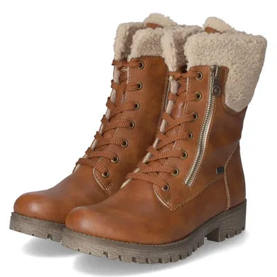 Produktbild von Rieker Damen Winterstiefeletten/ Schnürstiefeletten Braun Synthetik Größe: 37