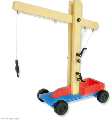 Produktbild von matches21 Kran Turmkran Baustellenkran als Holz Bausatz Bastelset Werkset f. Kinder ab 10 Jahren