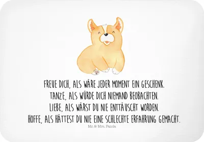 Produktbild von Mr. & Mrs. Panda magnet Corgie - Weiß - Geschenk, Notizhalter, Hund, whiteboardmagnet, Corgi, Motivation, zettelhalter, Sprüche, haftmagnet, Kühlschrankmagnet, Lebensfroh