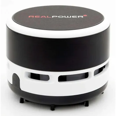 Zdjęcie produktu dla RealPower Mini Hoover-1, Suchy, Bez worka, Czarny, Biały, Bateria, 90 min, AA