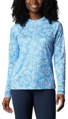 Produktbild von Columbia Damen Super Tidal Tee Langarm Yacht Archive Palms Print 3X Plus