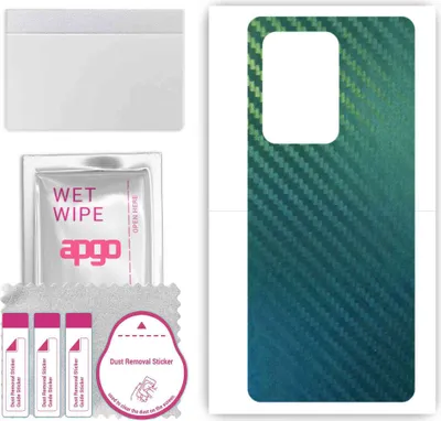 Produktbild von apgo Rückseite Schutzfolie, Skin, kompatibel mit Meizu 18 Pro, Hinten Displayschutzfolie aus Vinylfolie, kratzfest, einfache Montage - Kohlenstoff-Chamäleon CAKA1