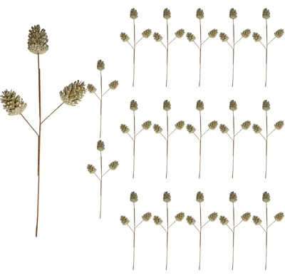 Imagen del producto de Piñas artificiales para decoración navideña, 58 cm (18 unidades)