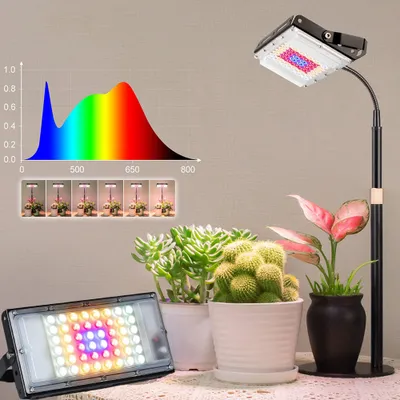 Obrázek produktu pro Rostlinná lampa LED plné spektrum flexibilní trubice rostlinné světlo se stojanem výškově nastavitelné světlo pro květiny zelenina hydroponie růst světlo pro vnitřní rostliny