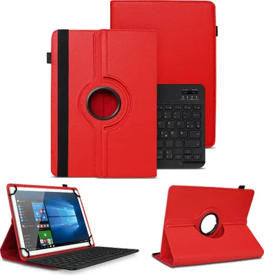 Produktbild von Schutzhülle Drehbar für DOOGEE T20 T20S T20E Hülle Tasche Bluetooth TastaturFarben:Rot