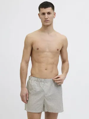Image de Jack & Jones caleçon lot de 5 jacmilano woven boxers poppy seed black / chambray blue / skyway / dusty olive hommes