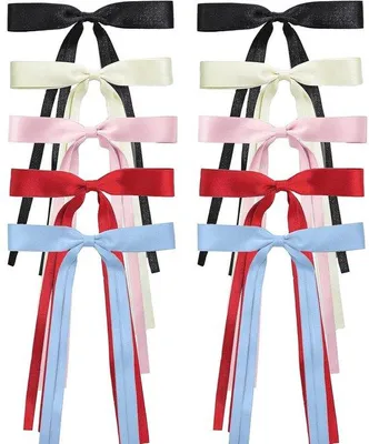 Image de Barrettes à cheveux, lot de 4, colorées, pour femmes et filles