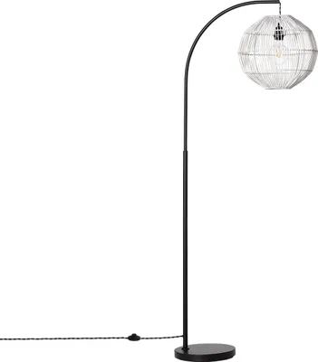 Produktbild von Stehlampe Rattan und Metall Kithnos Schwarz