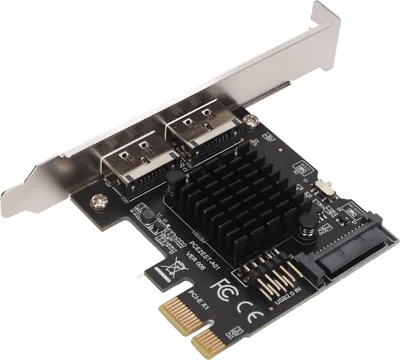 Obrázek produktu pro Rozšiřující karta PCIE na ESATA, 2 porty, 6,0 Gb/s, podpora hot swap, plug and play, karta PCI Express SATA pro stolní počítače