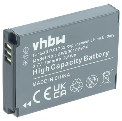 Produktbild von vhbw Akku Ersatz für Toshiba PC1733E-1BRS, PX1733 für Videokamera Camcorder (700 mAh, 3,7 V, Li-Ion)